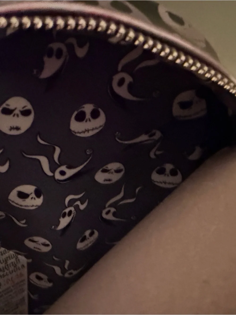 Loungefly Black Holographic Jack Skellington Mini Backpack